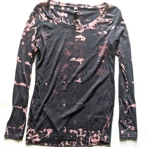 Navy Reverse Tie Dye Long Sleeve
